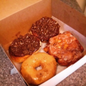 Beechwood Doughnuts: Nanaimo, Salted Caramel Toffee, Apple Fritter
